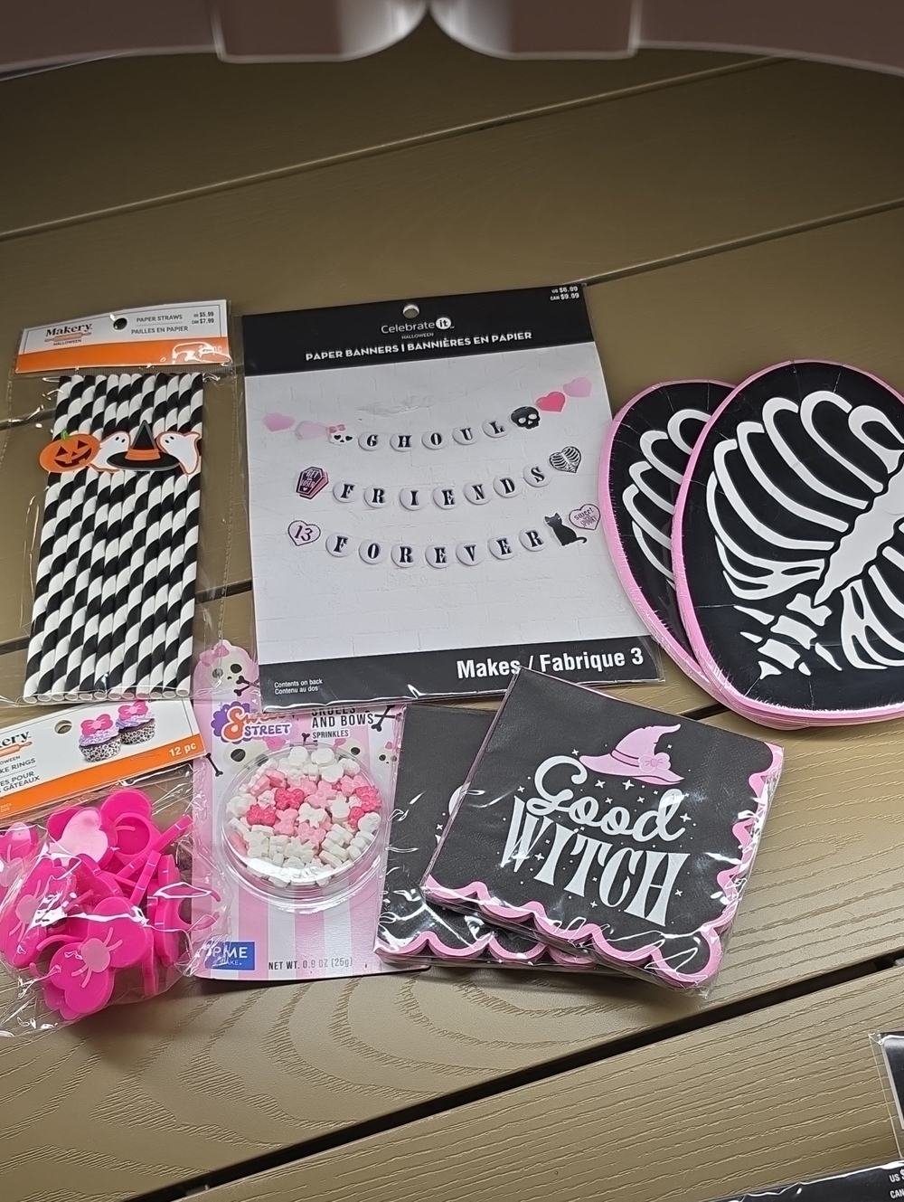 Good Witch Pink and Black Halloween Party Napkins and Decorations